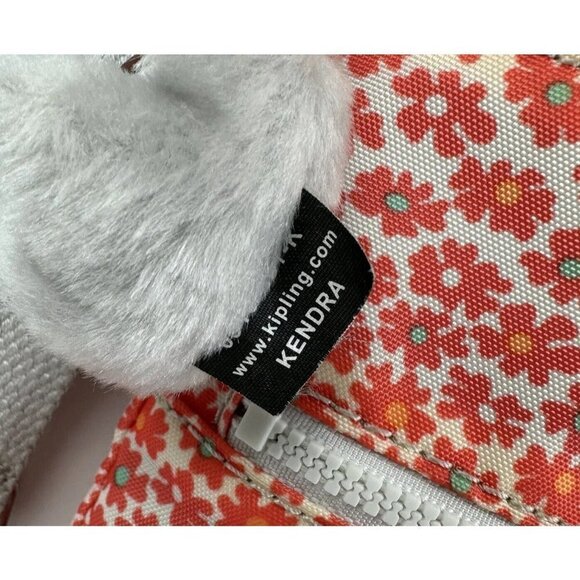 Kipling Keiko Crossbody Bag Poppy Spray Flowers Handbag With Monkey Charm - Picture 4 of 11